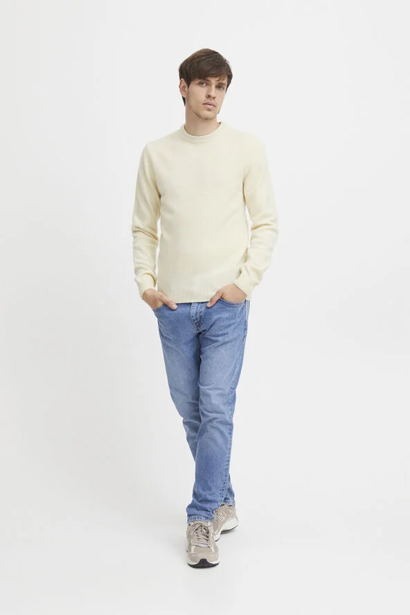 Casual Friday CFKARL crew neck bounty knit Light sand melange