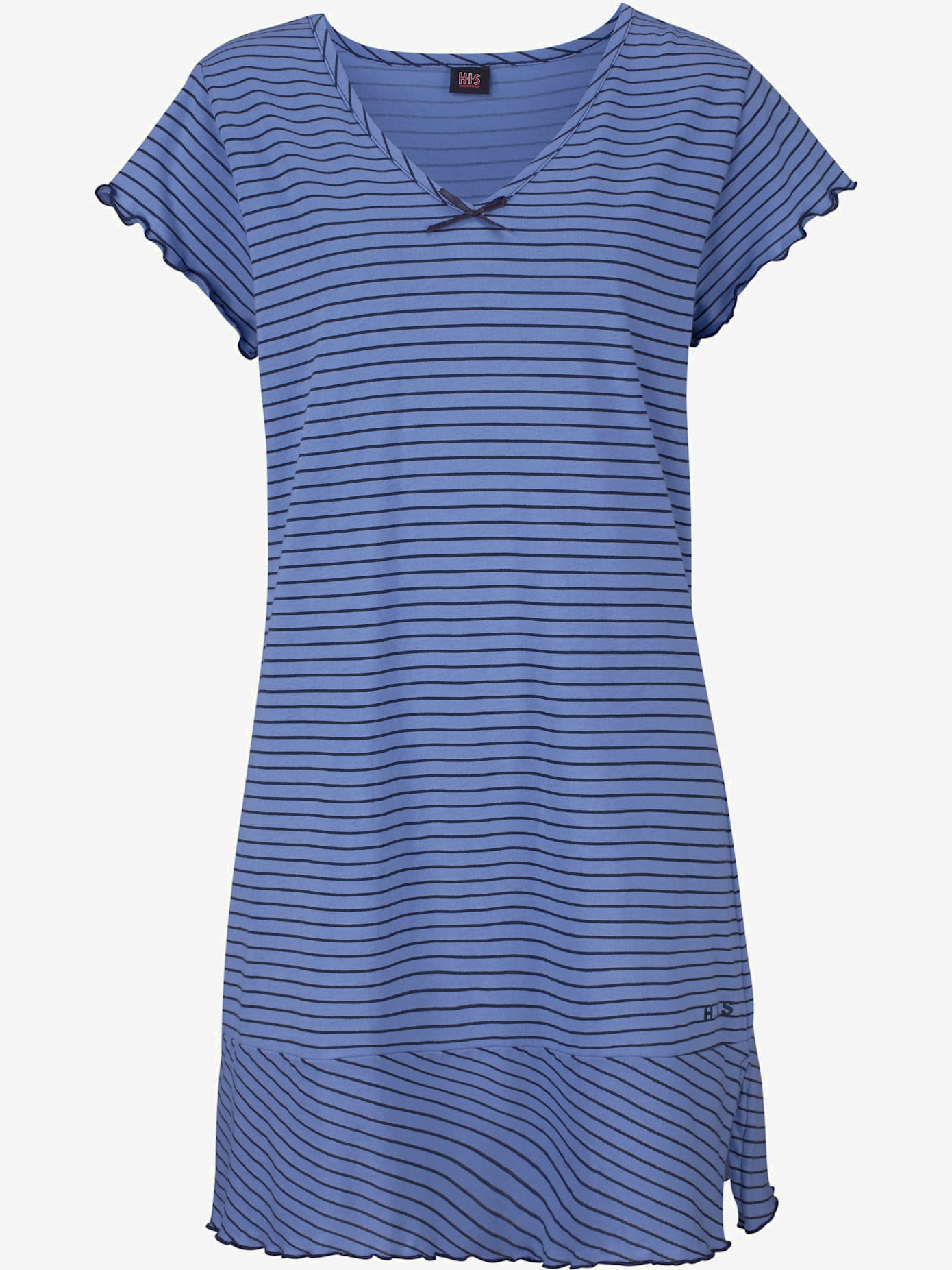 Chemise de nuit coupe courte et rayures tendance