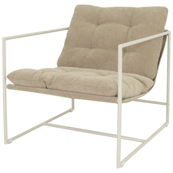 KARWEI fauteuil Bobby taupe stof met armleuning