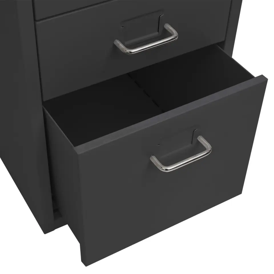 vidaXL - Ladeblok - Antraciet - Metaal