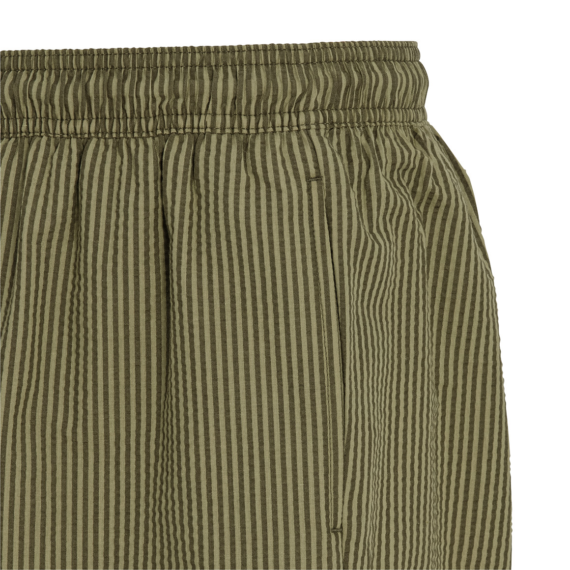 Jonas Nielsen Herren Badeshorts in Seersucker-Struktur oliv / grün