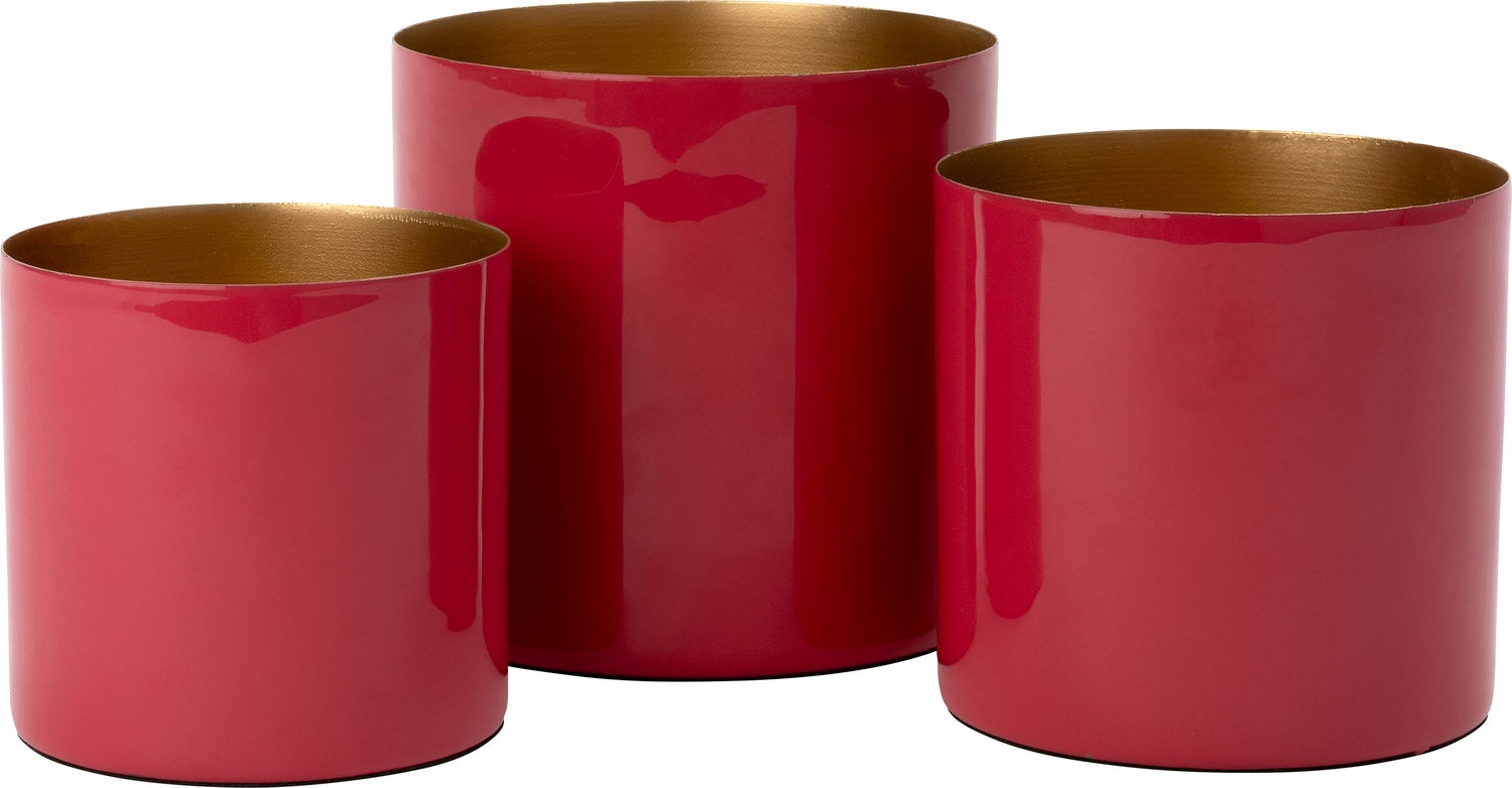 Intratuin bloempot Marley rood D 17 H 17 cm