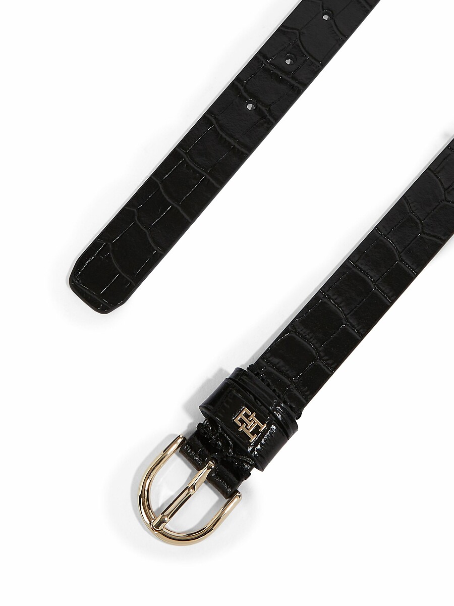 TOMMY HILFIGER<br>Cinto de couro de crocodilo 2,5 cm Effortless