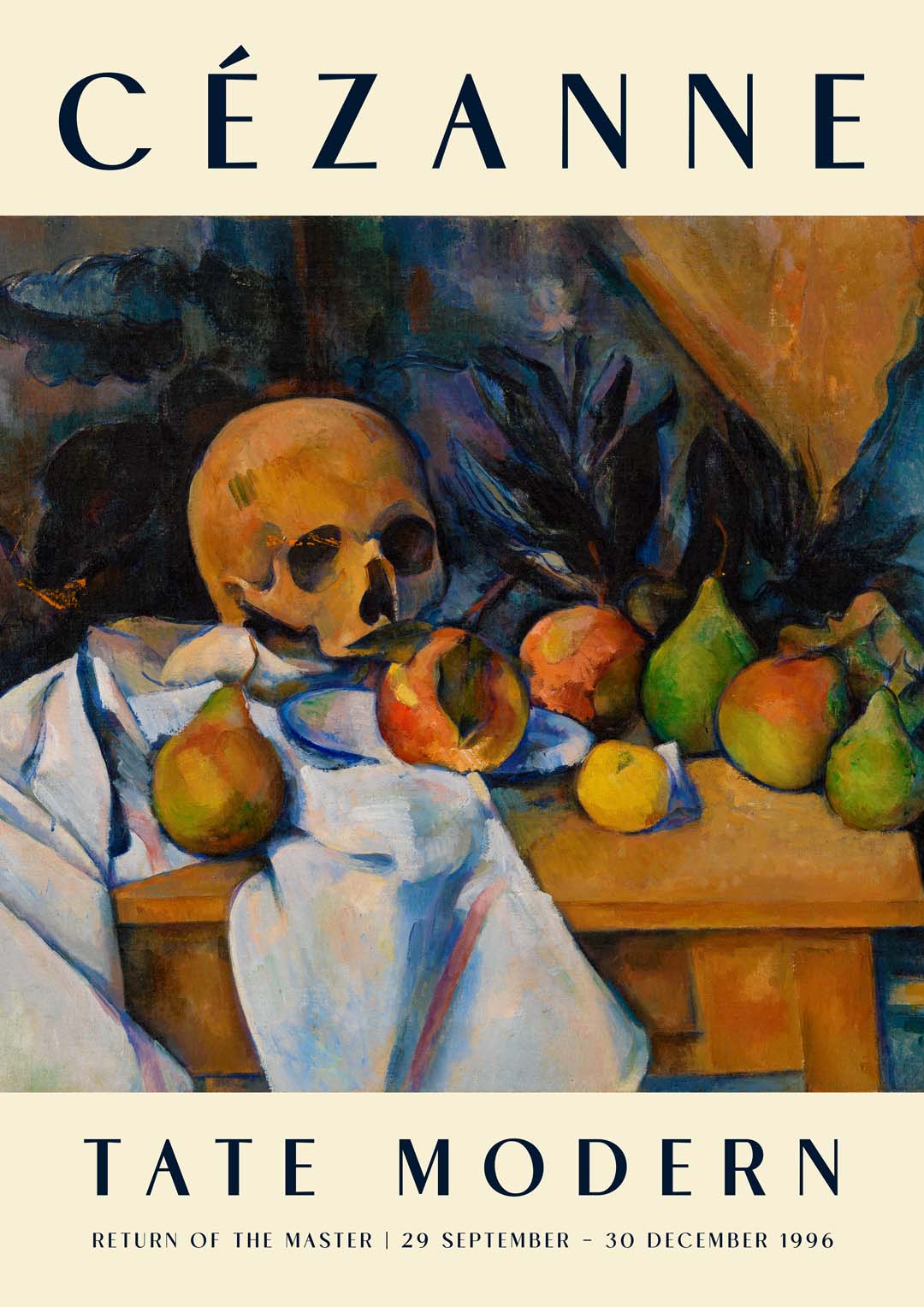 Cézanne Stillleben mit Totenkopf Kunstausstellung