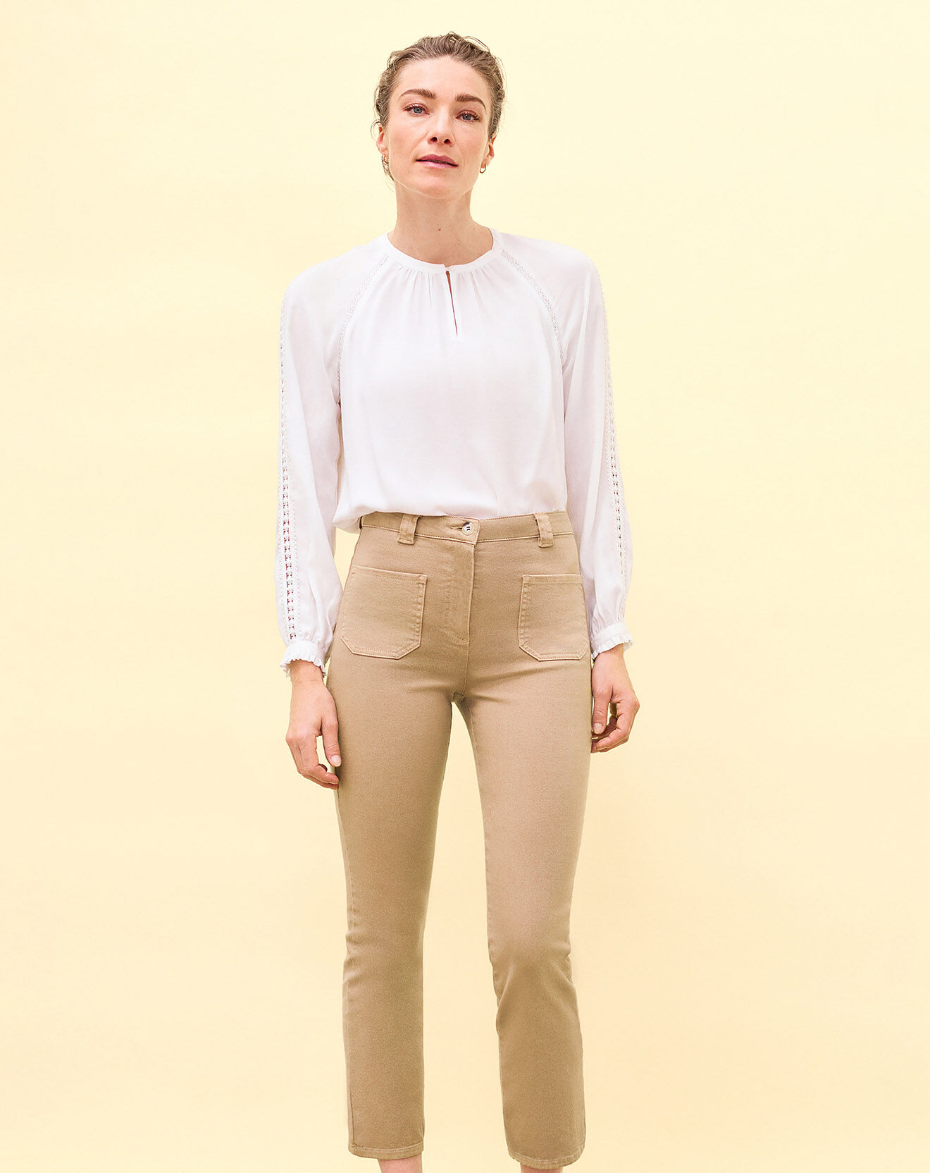 Caroll Pantalon slim Sicilio caramel