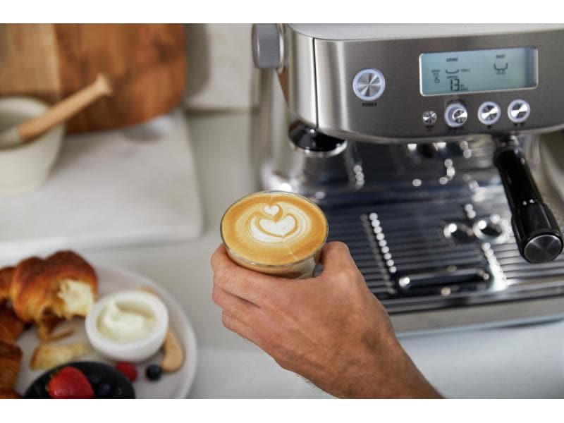 Sage Siebträgermaschine Barista Pro Silber Professionelle Espressomaschine, silbern