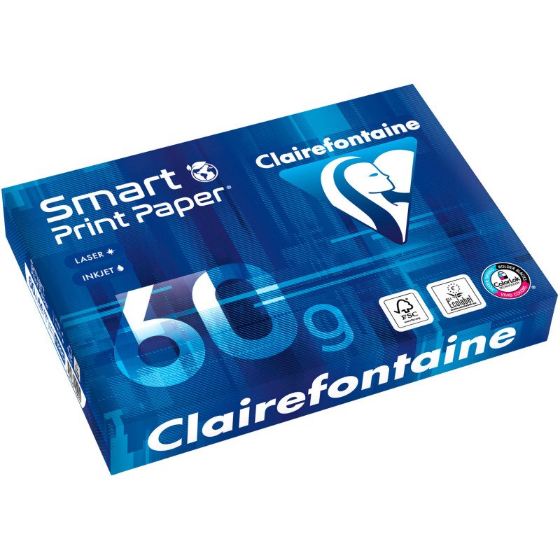 Papier  Clairefontaine Smart Print A4 60 g Blanc - Ramette de 500 feuilles