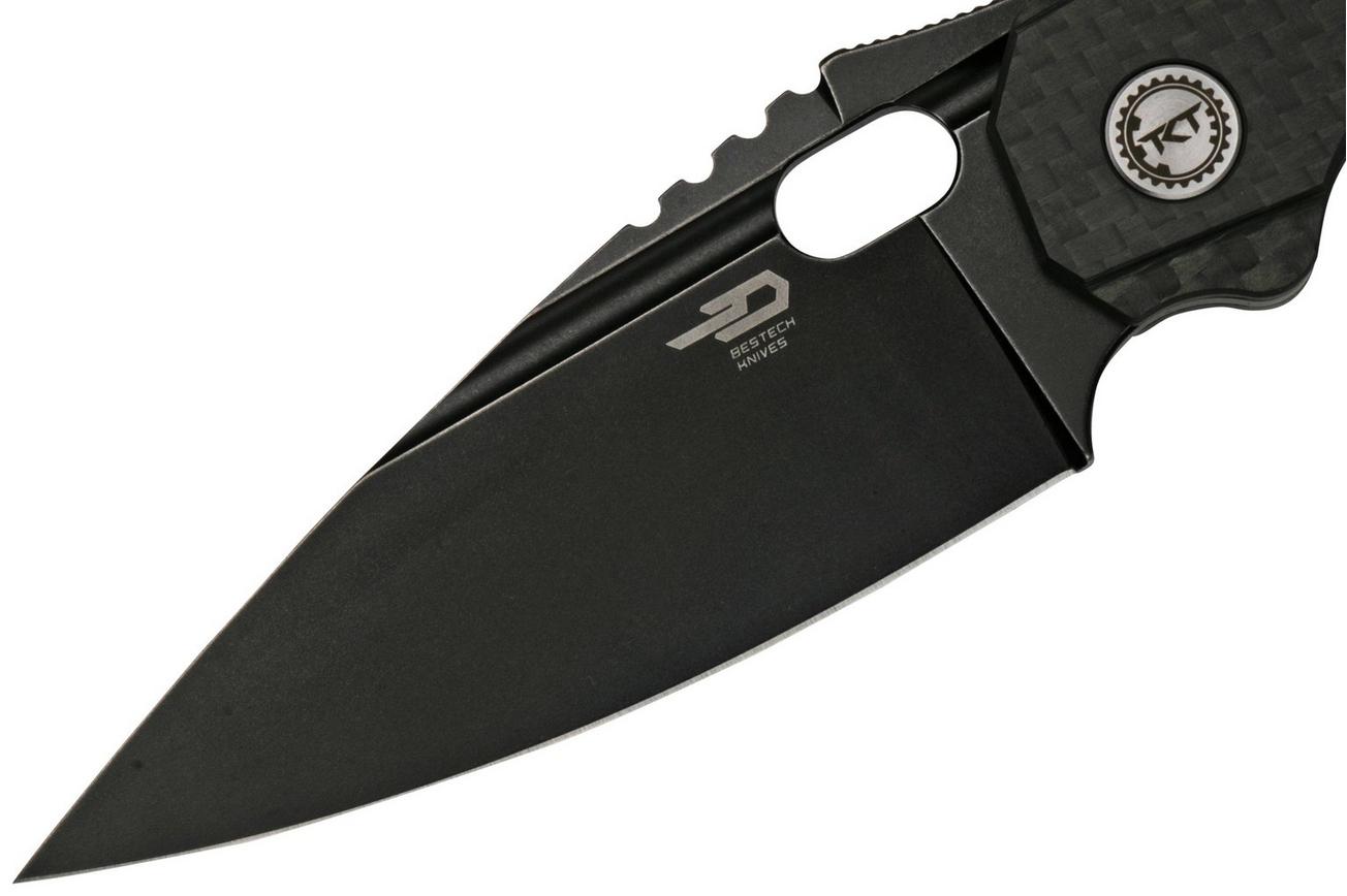 Bestech Exploit BT2005G Blackwashed, Titanium & Carbonfiber, zakmes