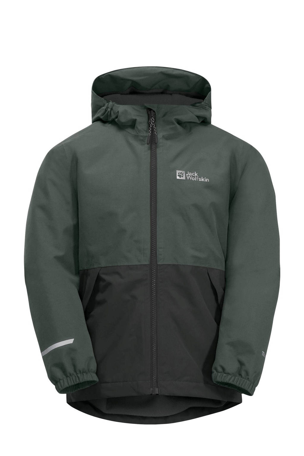 Jack Wolfskin jas Snowy Days groen/zwart