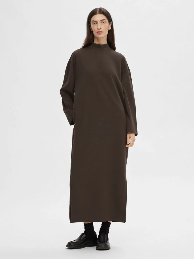 Selected Femme SLFJANE LS ANKLE DRESS Java