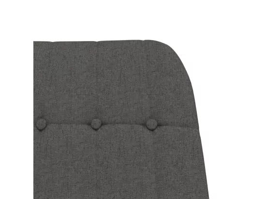 Chaise à bascule avec repose-pied Gris foncé Tissu