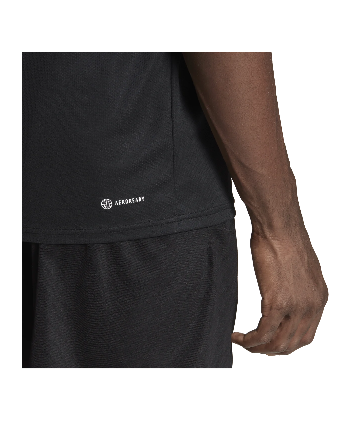 adidas Base 3-Stripes T-Shirt Schwarz Weiss