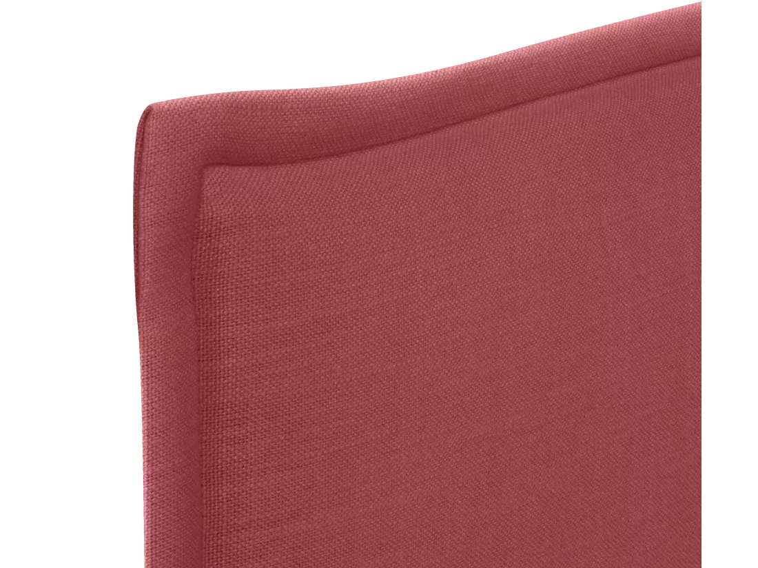 DHOME Tête de lit en lin naturel lisse avec garniture 160x105cm avec pieds Lits 150/160 - Rouge