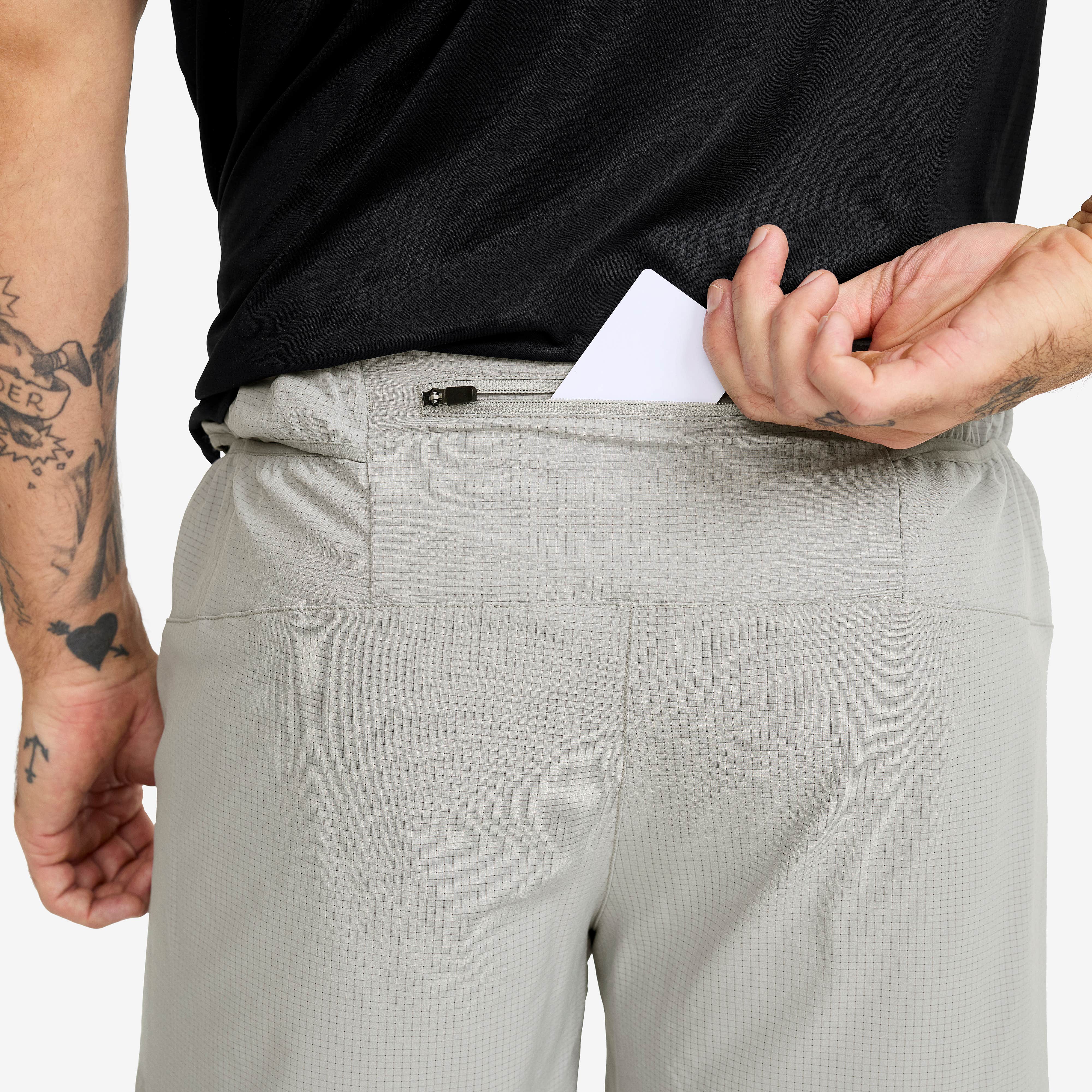 Rush Pro Shorts Herre Limestone Grey