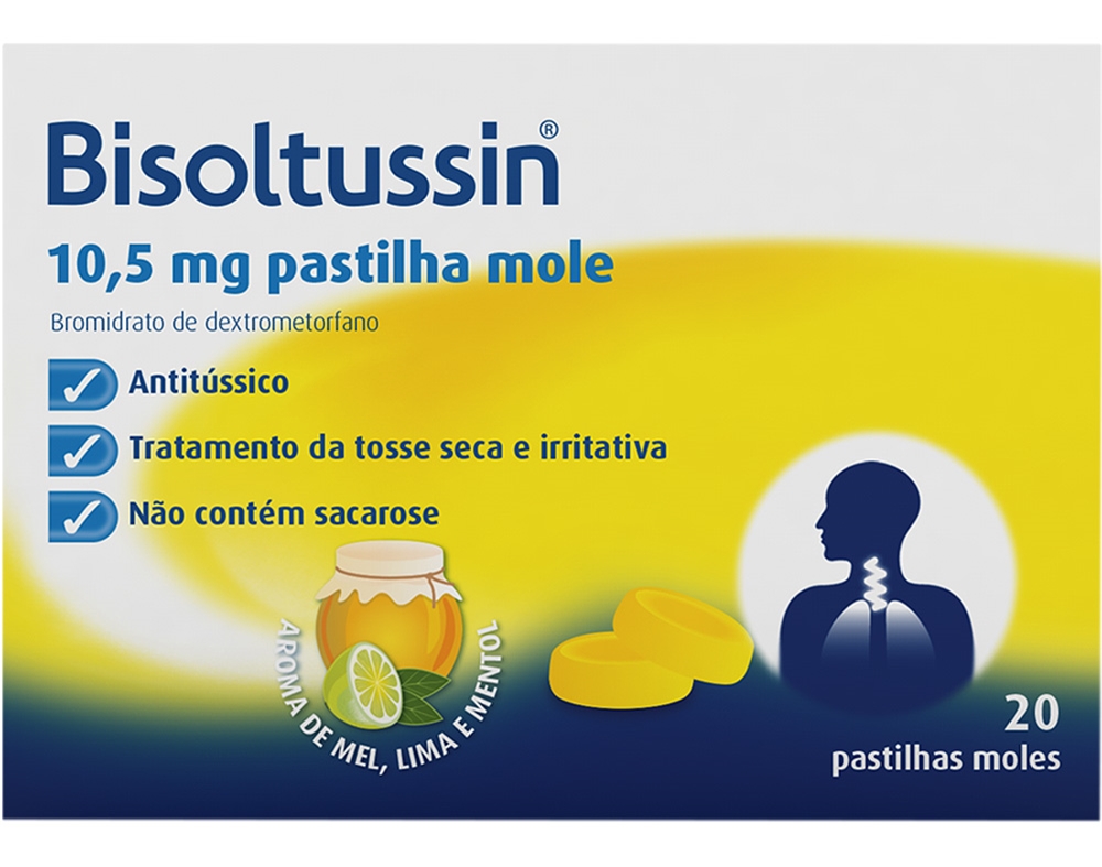 PASTILHAS BISOLTUSSIN 10.5MG 20UN