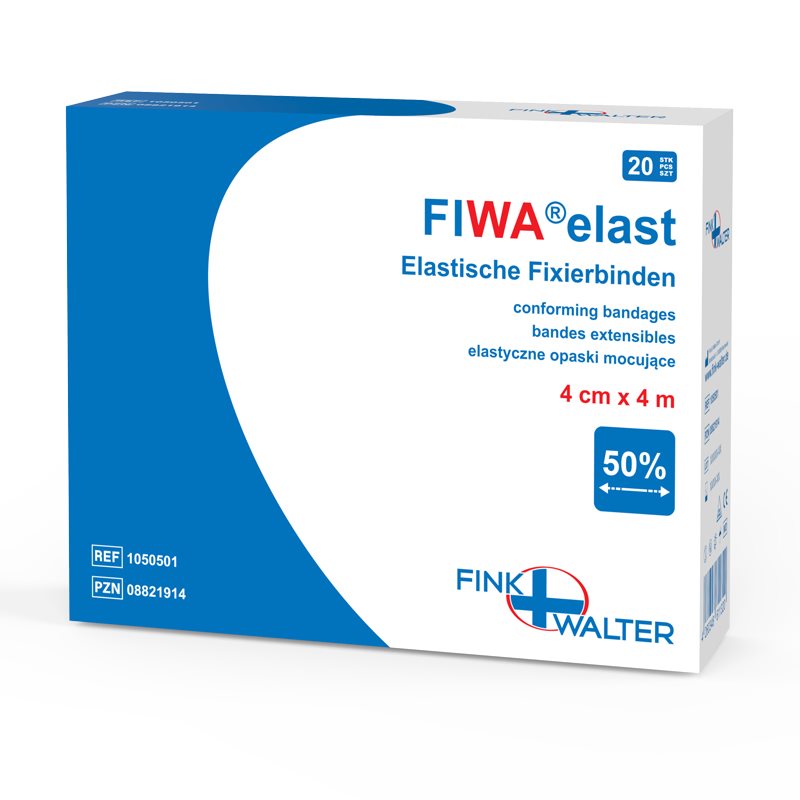 FIWA elast Fixierbinden<br>20 Stück, Rolle, 4cmx4m