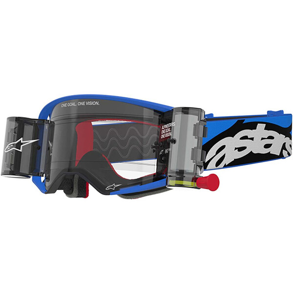 Alpinestars - Masque Supertech Stream Roll-Off Noir / Blanc / Bleu / Transparent