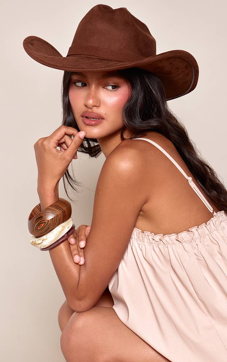 Chocolat Chapeau De Cowboy En Synthétique