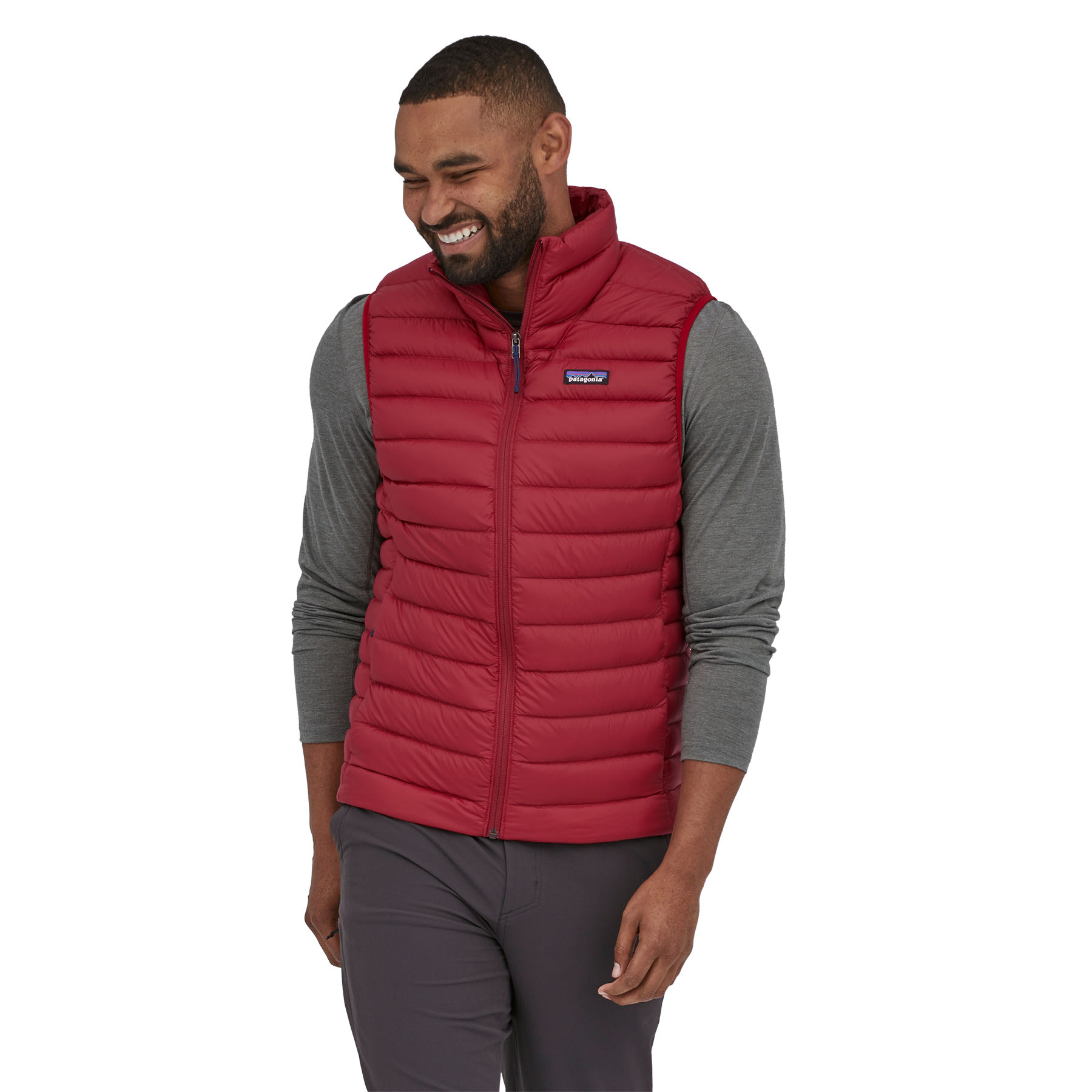 Down Sweater Vest Herre Wax Red