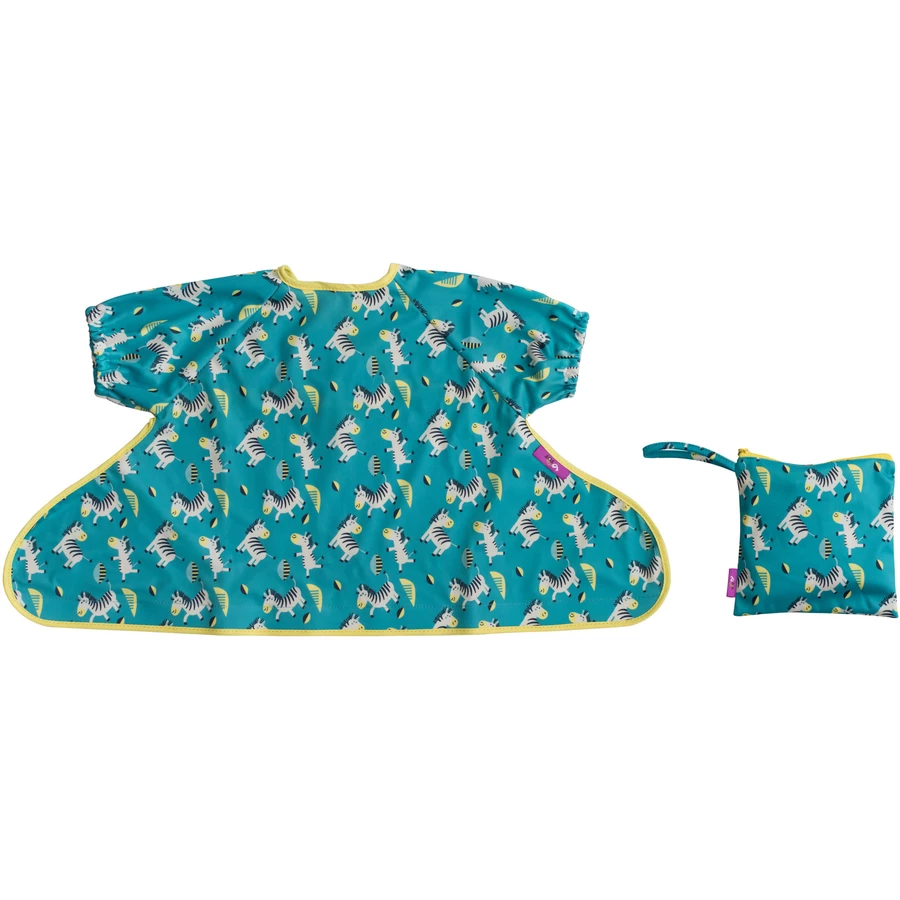TidyTot Lätzchen Tidy Tot Cover & Catch Kurzarm Lätzchen Tanzende Zebras