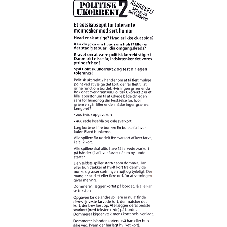 Politisk ukorrekt 2 selskabsspil