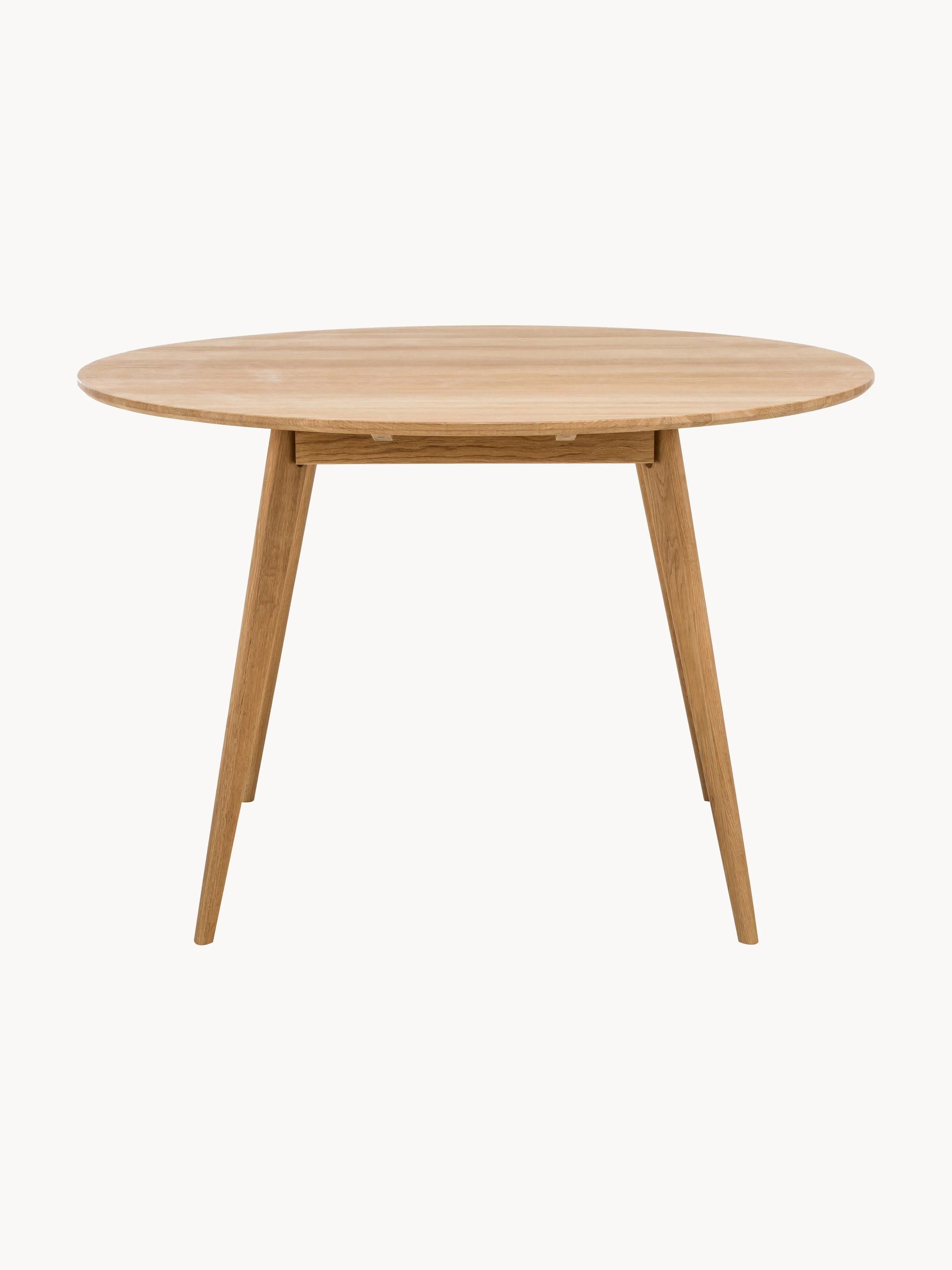 Ronde eettafel Yumi van eikenhout, Ø 115 cm