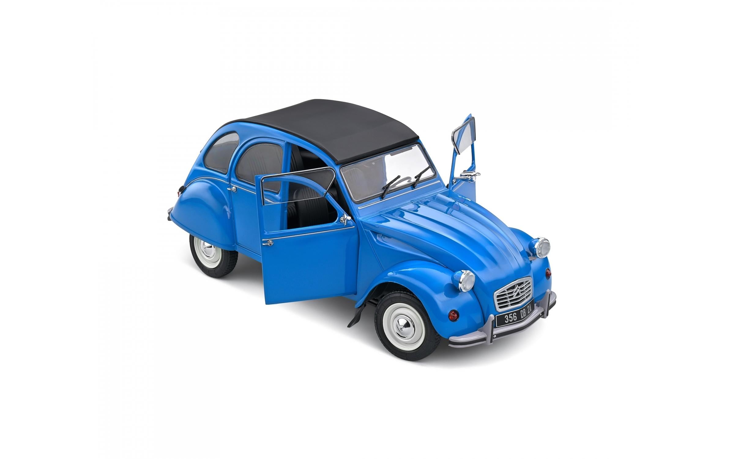 Citroen 2CV6 Petrole Blau, 1:18Detailgetreues Modellauto für Sammler im Massstab 1:18