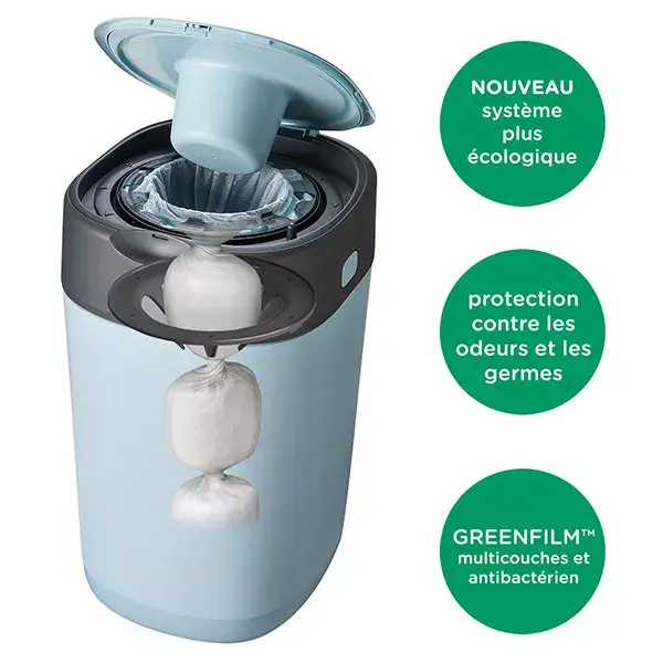 Lixeira para fraldas Tommee Tippee Twist & Click, azul