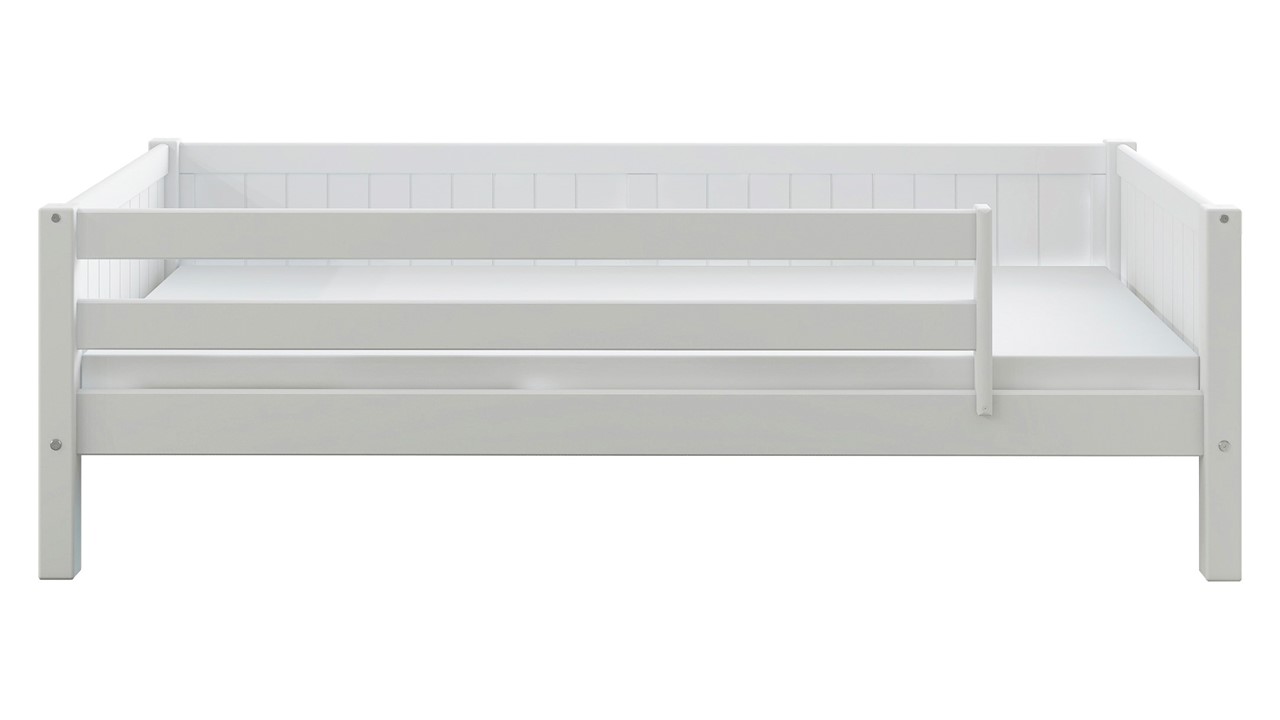 Bedbank Puck met paneel en uitvalbeveiliging wit