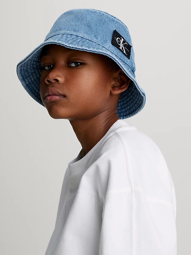 Chapéu bucket infantil de brim