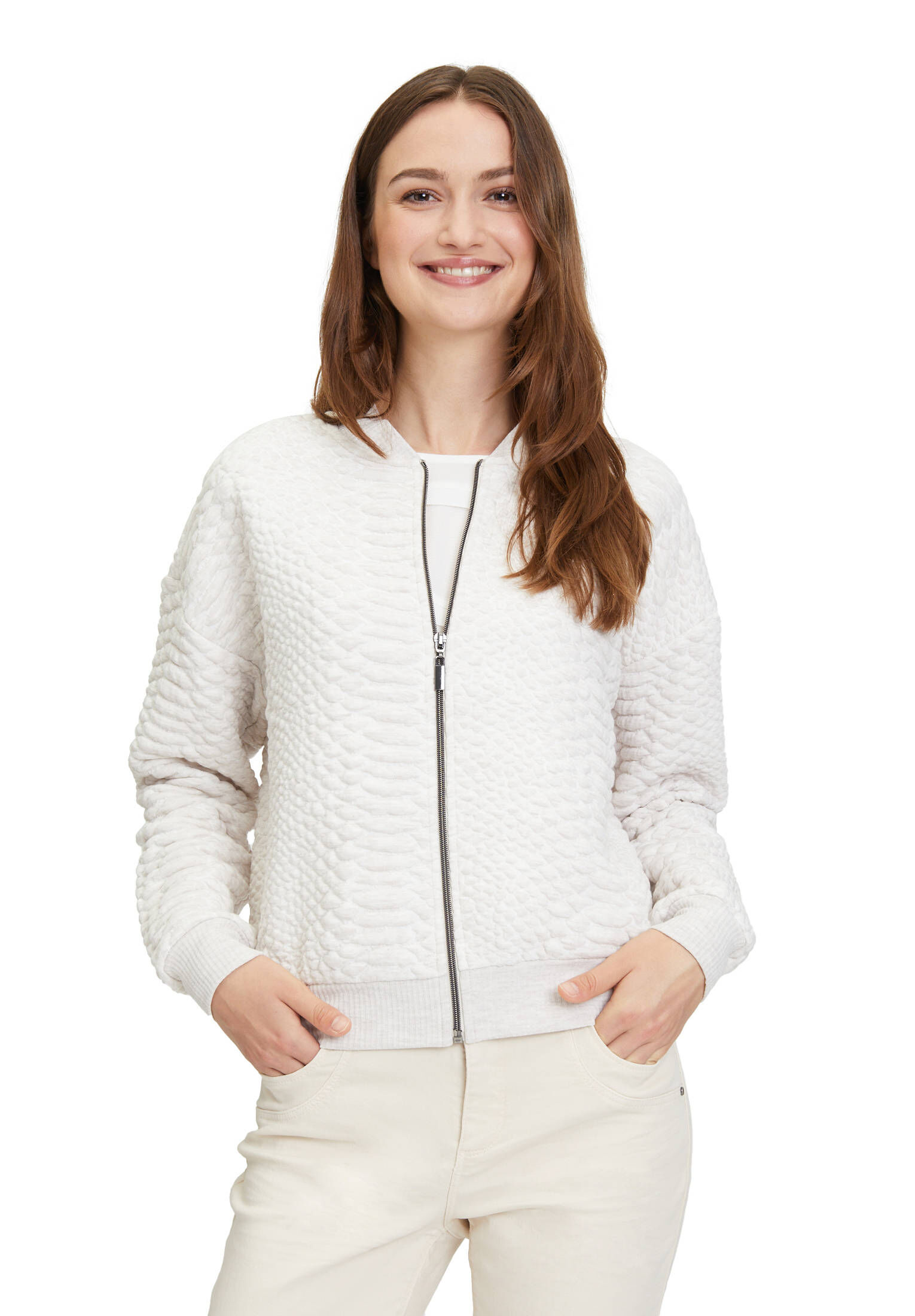 Betty & Co| Damen Sweatjacke mit Reißverschluss