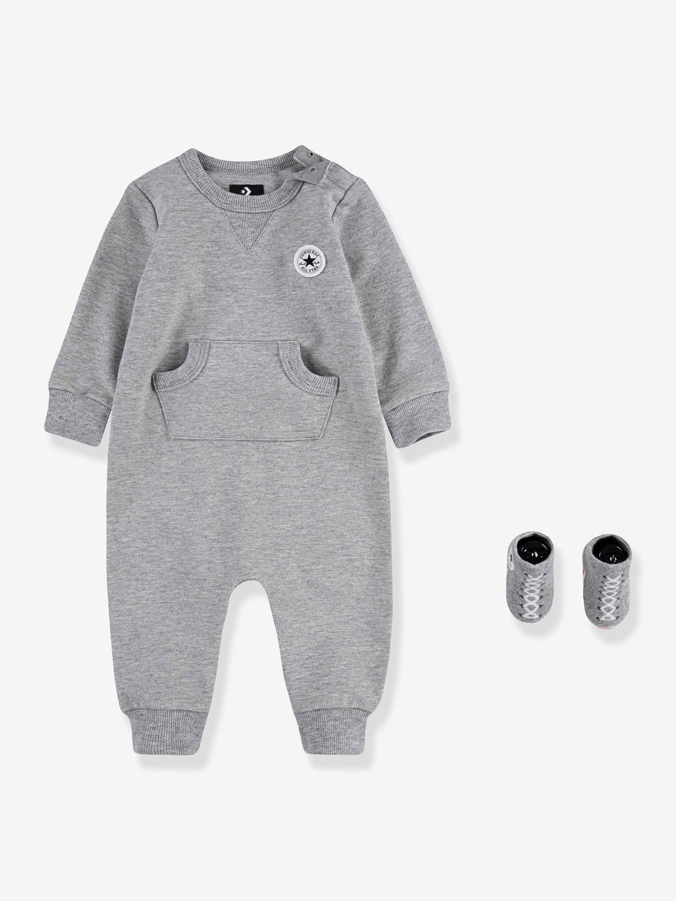 Conjunto de 2 peças: macacão + meias Lil Chuck CONVERSE, cinza