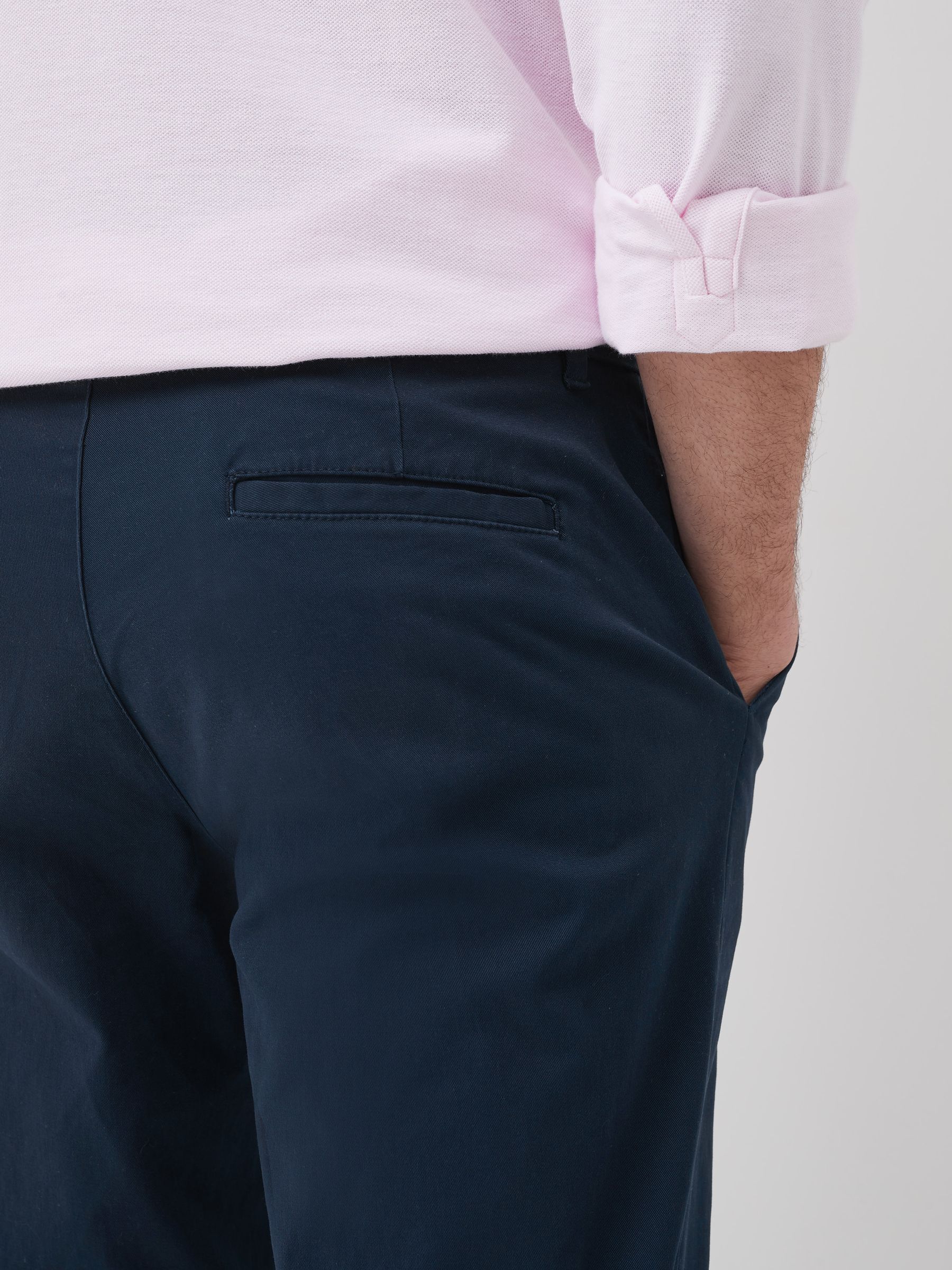 Donkerblauw - Relaxed fit - Stretchy chino
