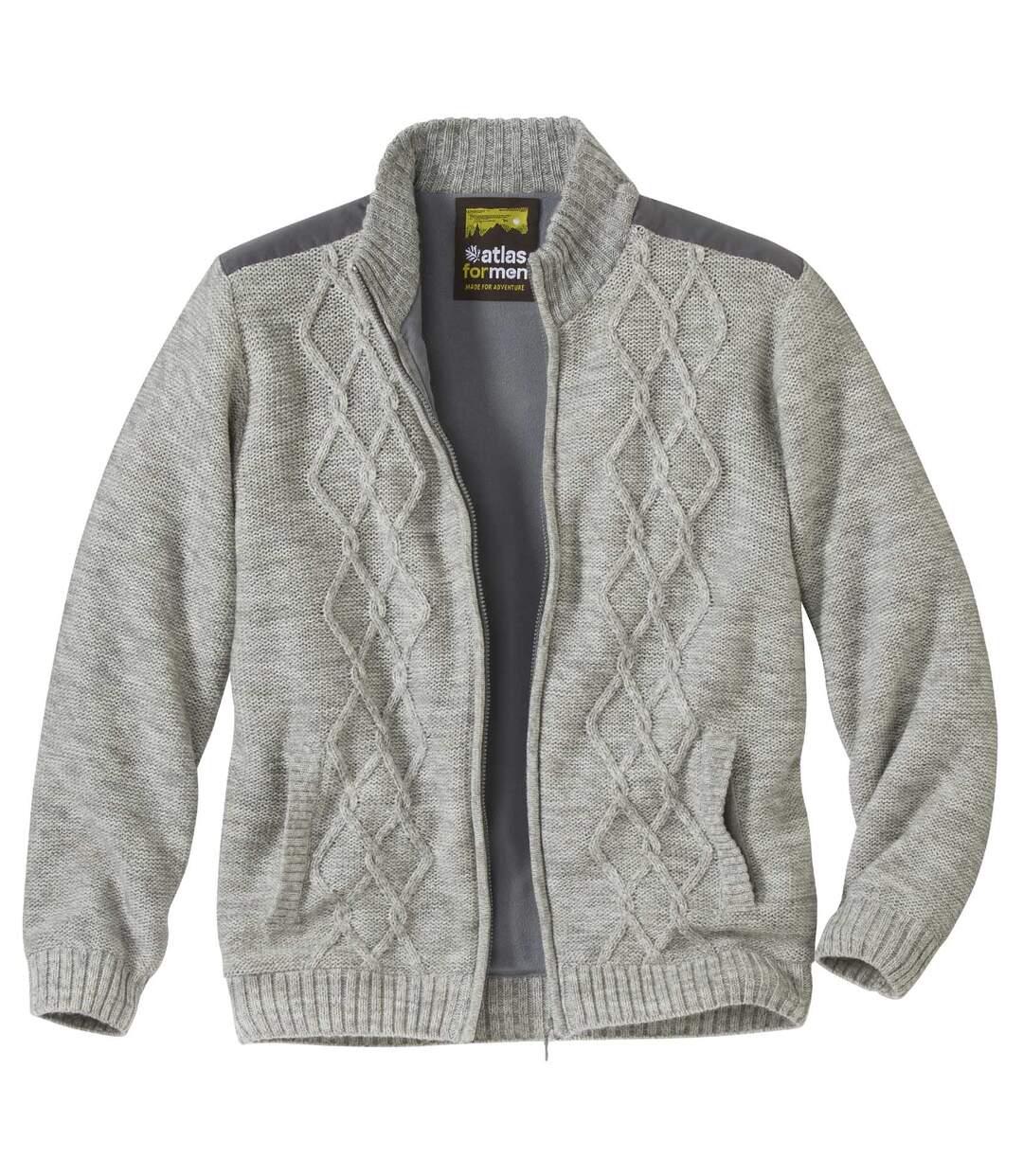 Blouson Tricot Zippé Doublé Polaire