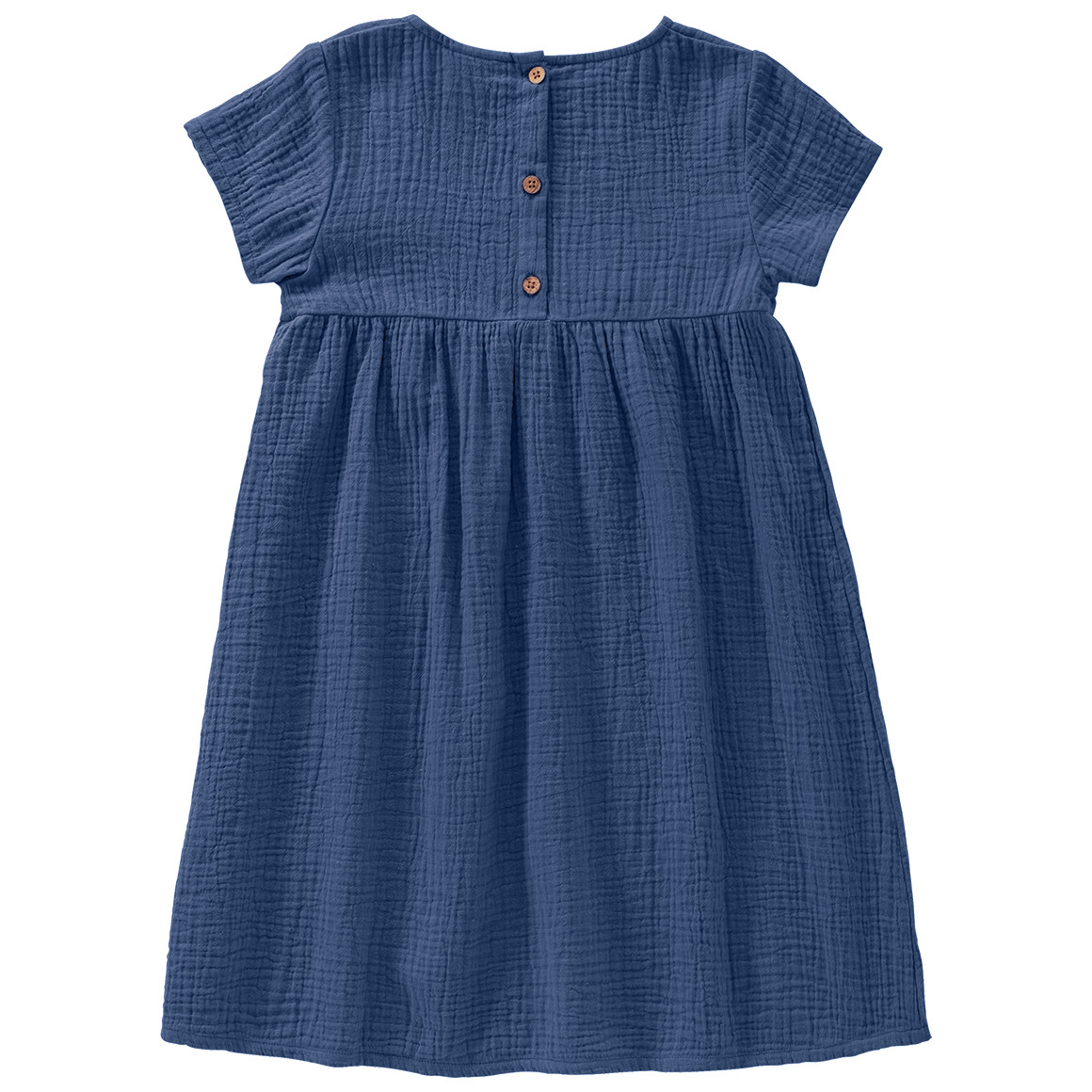 Topolino Pure Collection Mädchen Musselin-Kleid mit Teilungsnaht dunkelblau
