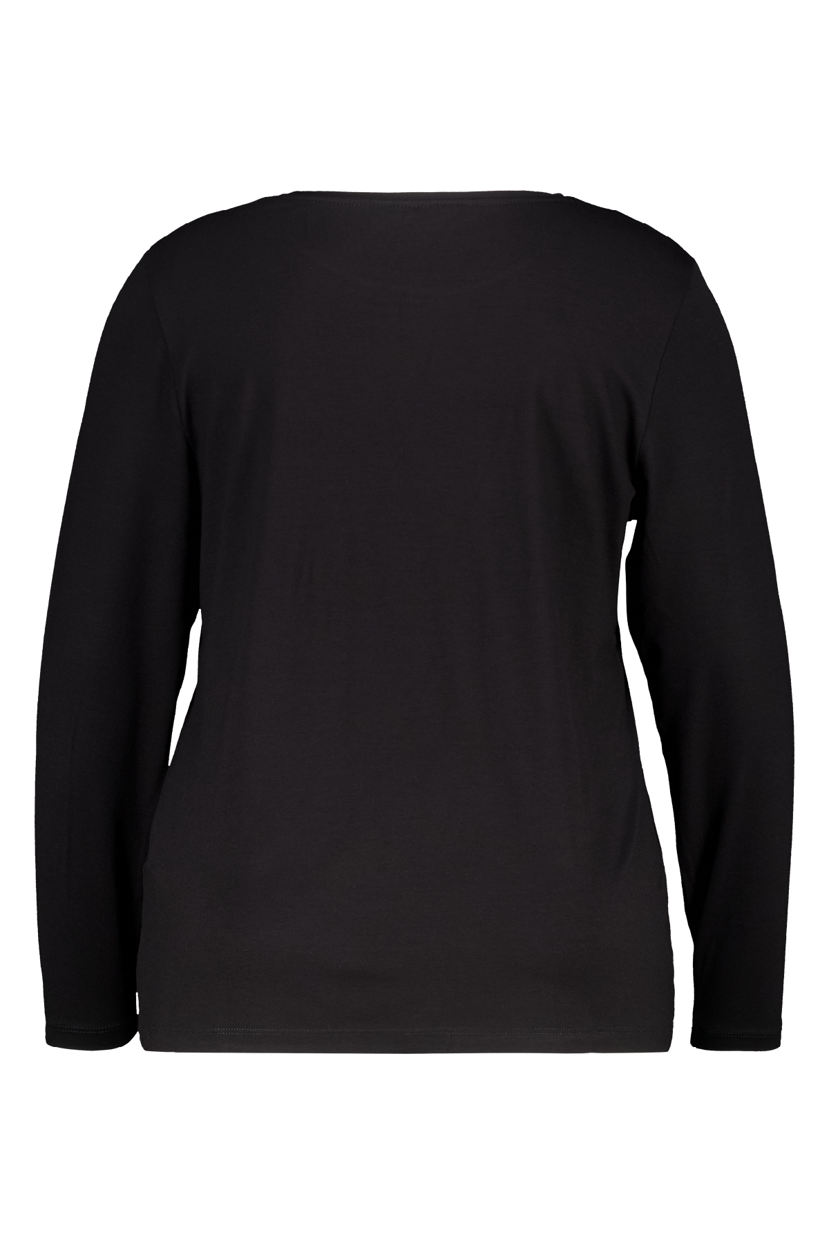 Top met lange mouwen en ronde hals Zwart