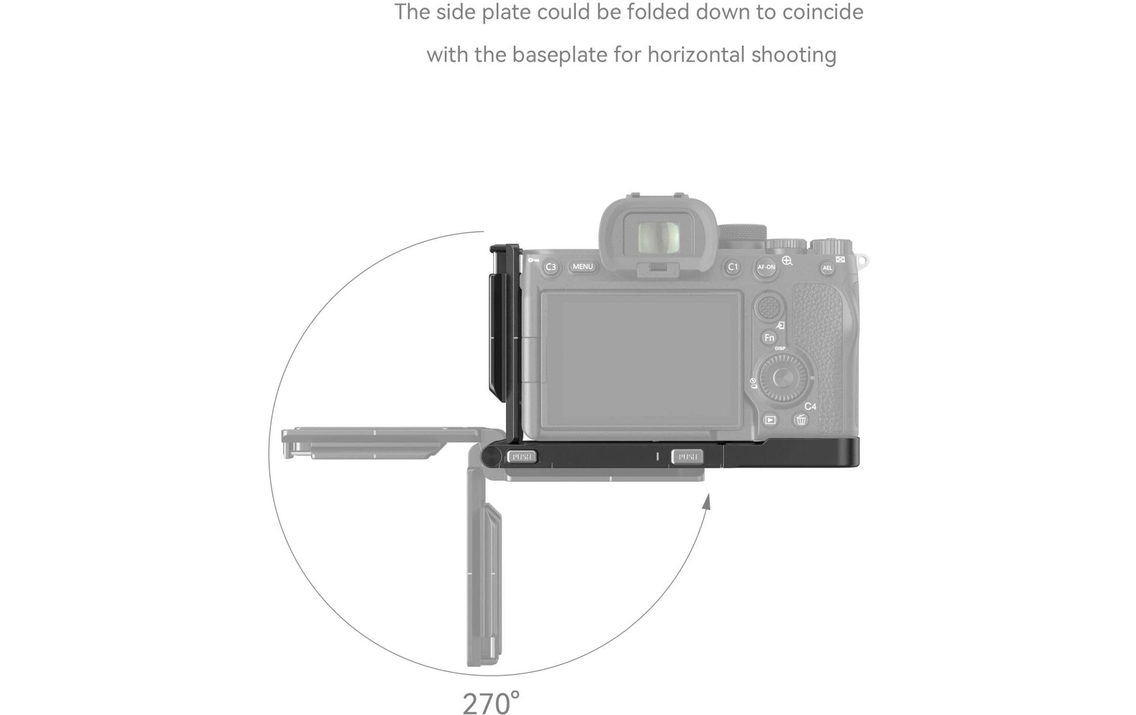 L-Winkel Faltbar Sony Alpha 7R V / Alpha 7 IV / Alpha 7S IIIFaltbare L-förmige Montageplatte für Sony Alpha 7R V / Alpha 7 IV / Alpha 7S III