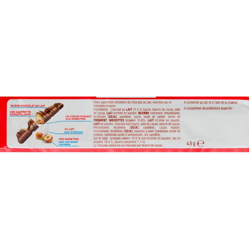 Barres chocolatées Kinder Bueno x 2 - Étui de 43 g