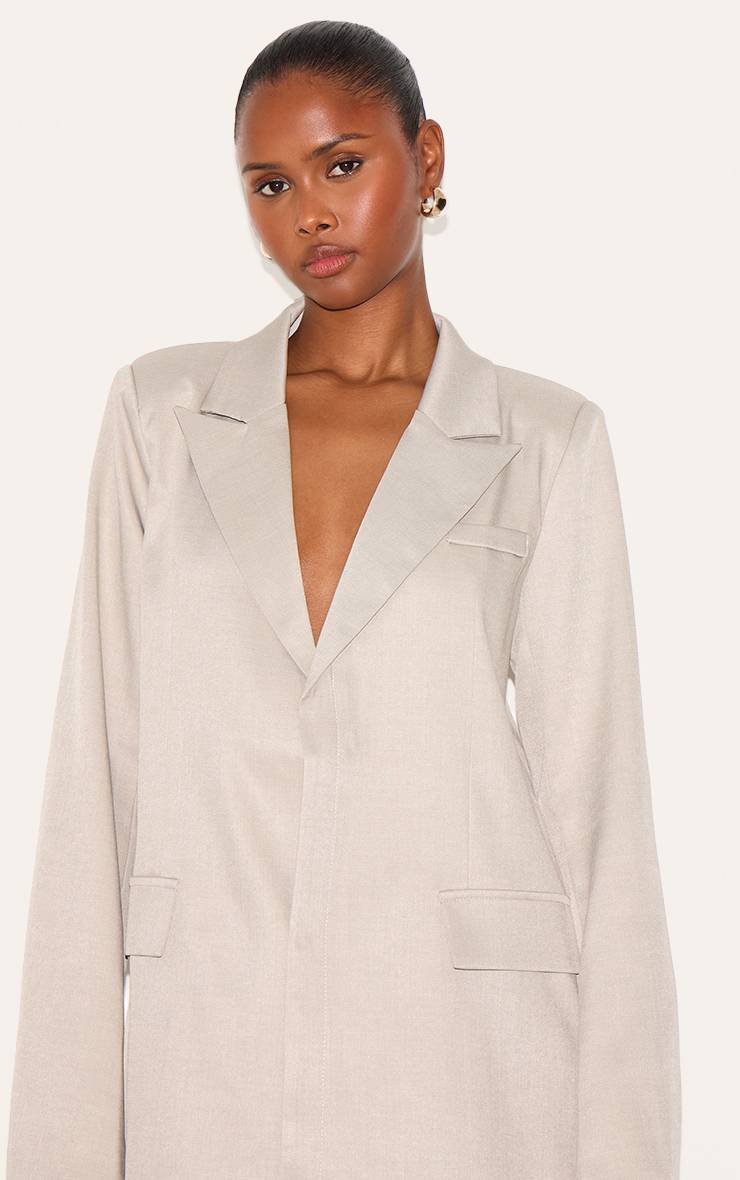 Gris Pierre Robe Blazer