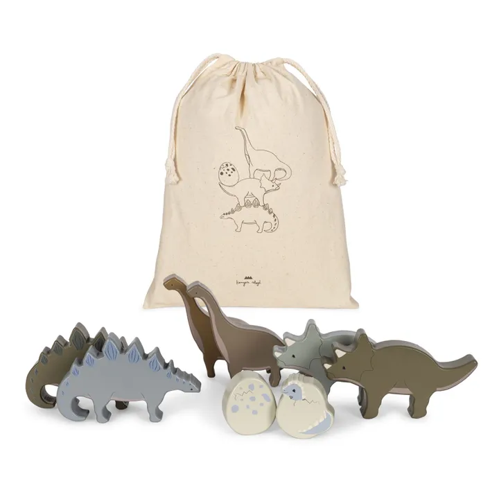 Konges Sløjd Dinosaures en bois FSC - Set de 8