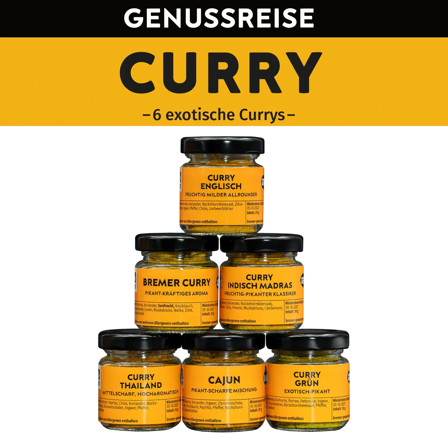 Genussreise Curry, 6 Tlg.