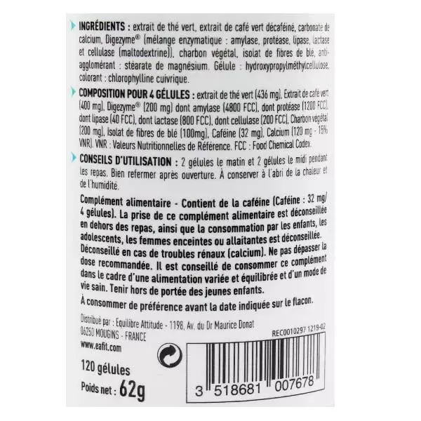 Eafit Bellyslim Emagrecimento Ativo Direcionado 120 cápsulas