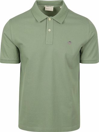 Gant Shield Piqué Poloshirt Groen 2210-362 kopen