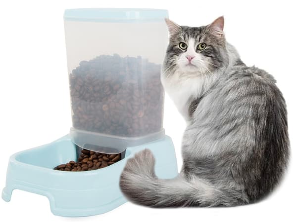 Foderautomat / Matskål - Automatisk matare för Hund & Katt