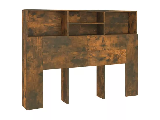 Armoire de tête de lit Chêne fumé 140x19x103,5 cm