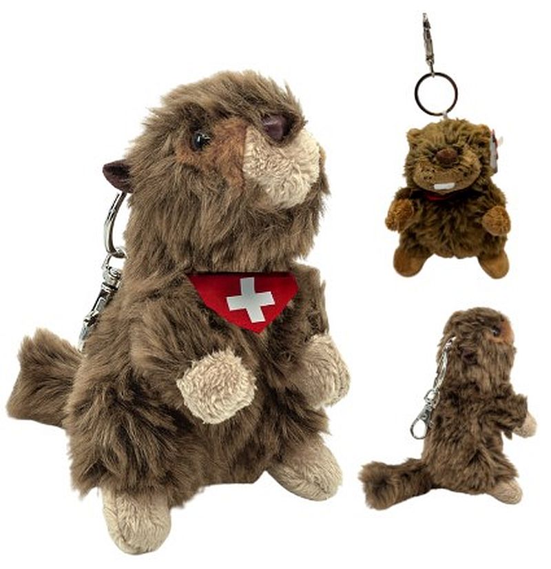 Plüsch Murmeli 12 cm Schlüsselanhänger