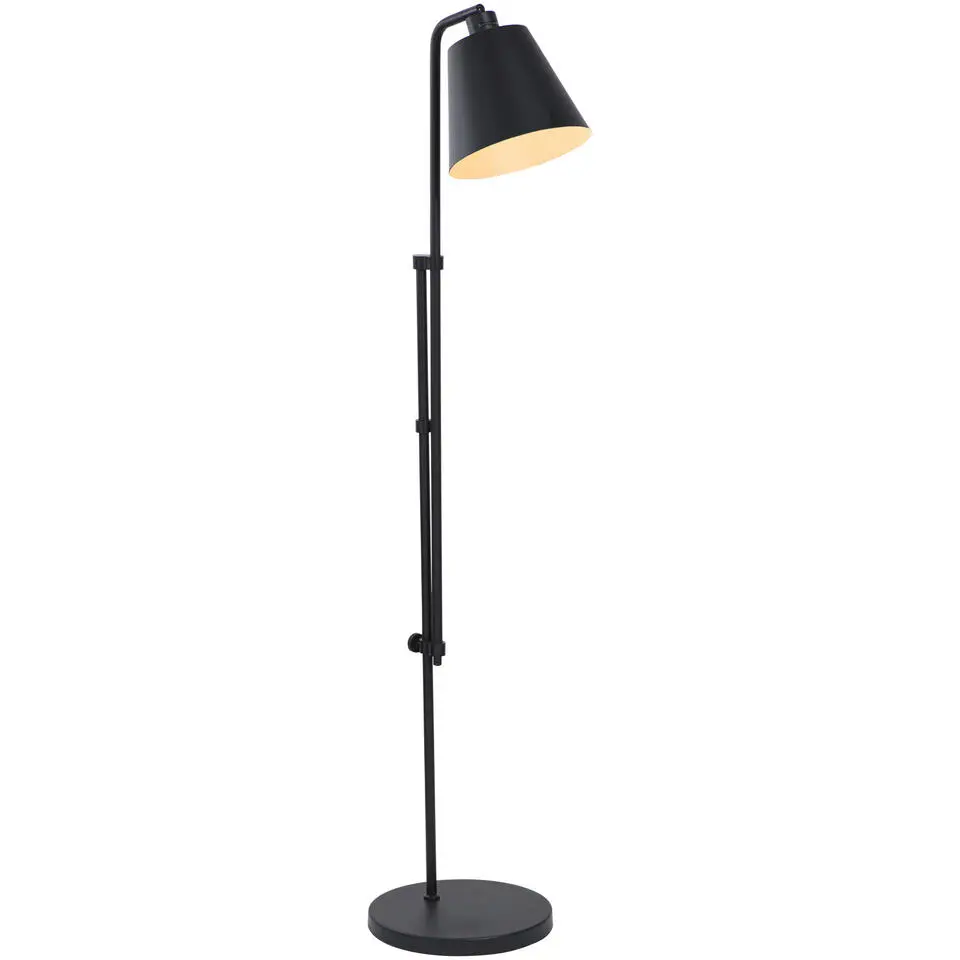 Vloerlamp Xemm - zwart metaal - E27 - 110x30xØ25 cm