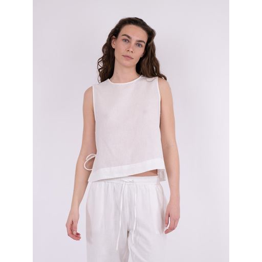 Neo Noir Svetlana Linen Top, Hvid, 42