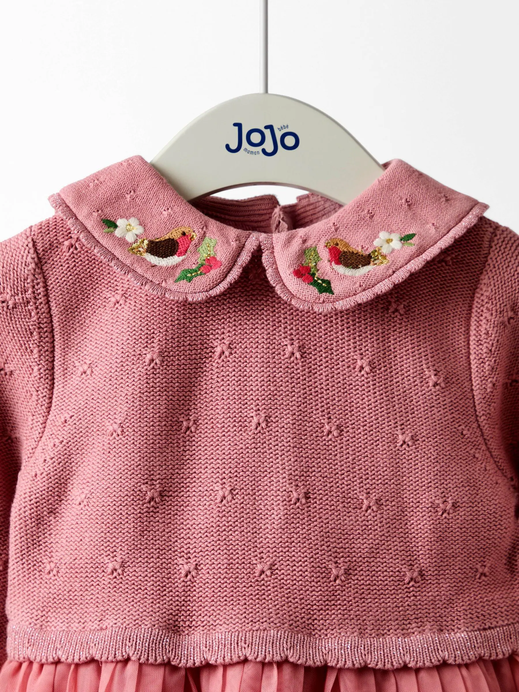 Roze Kerstmis - JoJo Maman Bébé Knitted Combo Dress