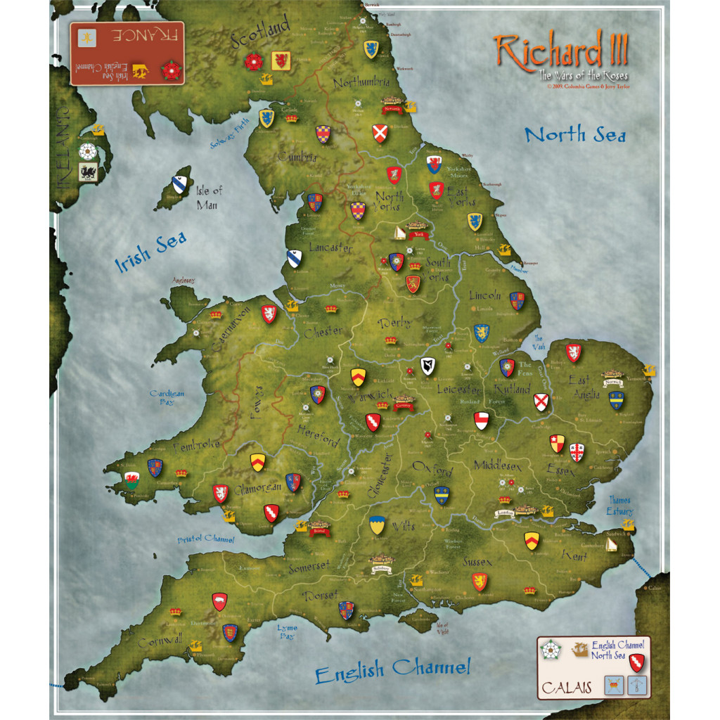 Richard III - Deluxe Neoprene Map